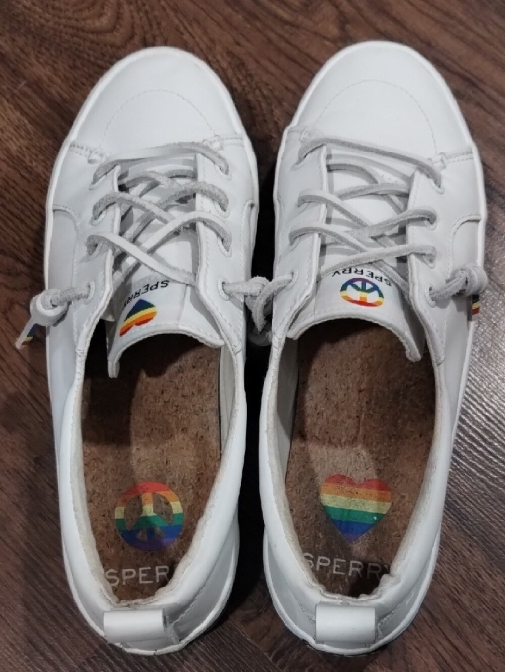 Sperry Pride Boat Shoes with Rainbow-Striped Sole. (26) - Picture 5 of 6